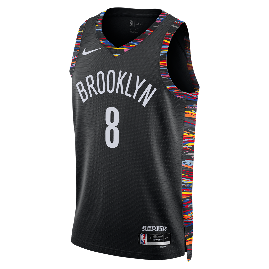 Egor Dëmin Brooklyn Nets Nike Unisex 2025/26 Swingman Jersey - City Edition - Black Official NBA Team Apparel Basketball Fan Gear