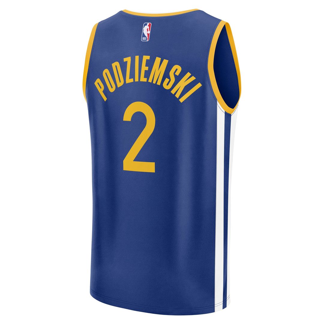Brandin Podziemski Golden State Warriors Fanatics Fast Break Replica Player Jersey - Icon Edition - Royal Official NBA Team Apparel Basketball Fan Gea