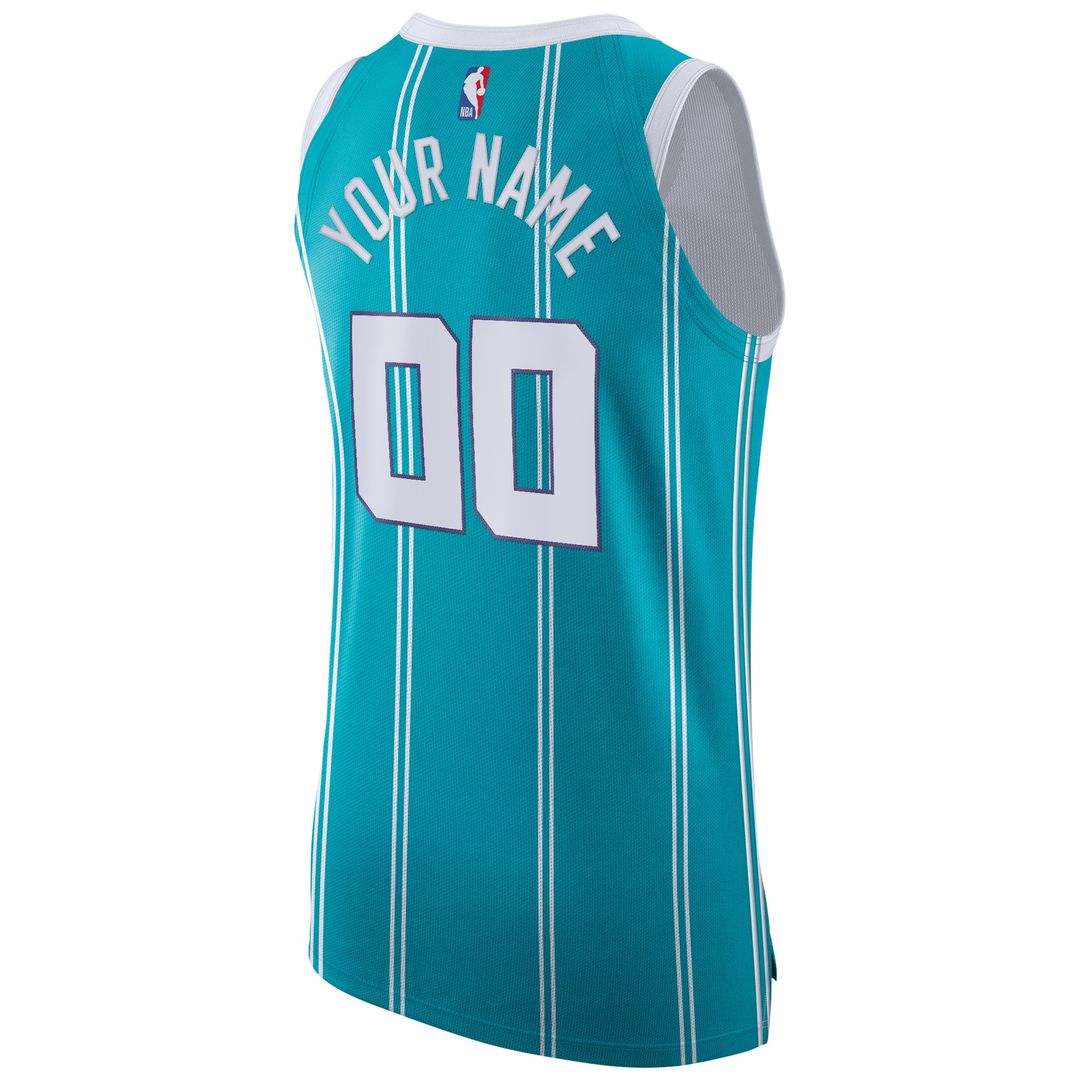 Charlotte Hornets Jordan Brand 2020/21 Authentic Custom Jersey Teal - Icon Edition Official NBA Team Apparel Basketball Fan Gear