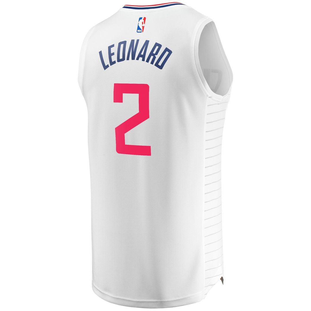 Kawhi Leonard LA Clippers Fanatics Fast Break Replica Player Jersey - White - Association Edition Official NBA Team Apparel Basketball Fan Gear
