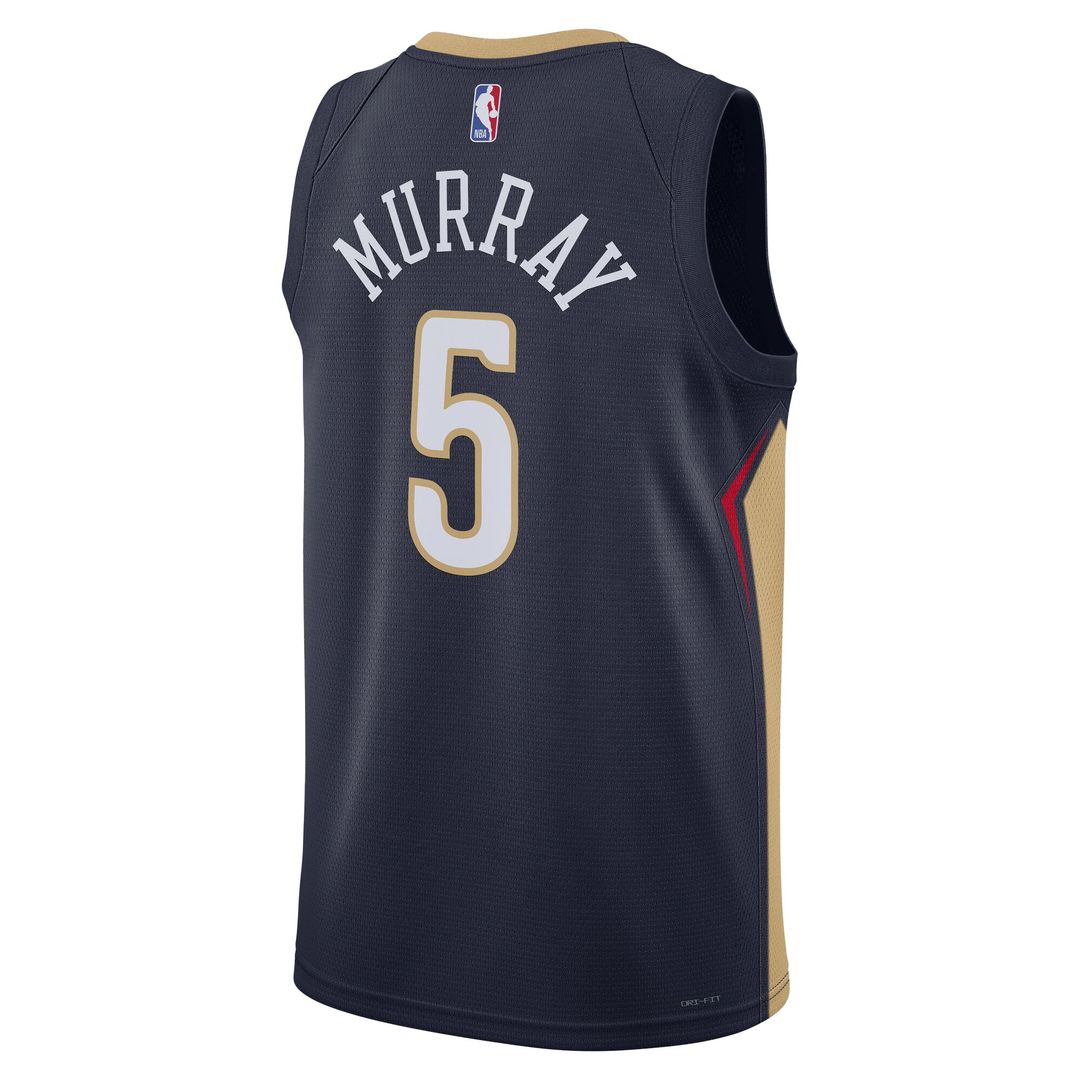 Dejounte Murray New Orleans Pelicans Nike Unisex 2024 Offseason Addition Nike Swingman Jersey - Navy Official NBA Team Apparel Basketball Fan Gear