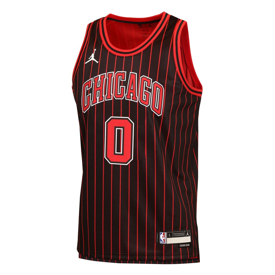 Coby White Chicago Bulls Jordan Brand Youth Swingman Jersey - Statement Edition - Black Official NBA Team Apparel Basketball Fan Gear