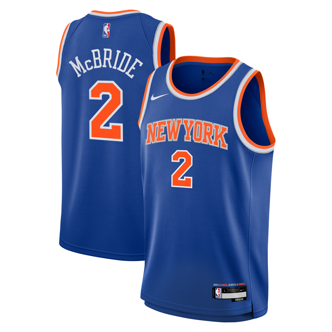 Miles McBride New York Knicks Nike Youth Swingman Jersey - Icon Edition - Blue Official NBA Team Apparel Basketball Fan Gear