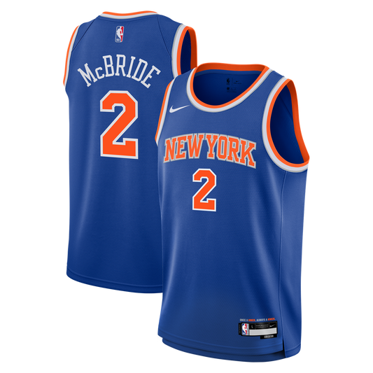Miles McBride New York Knicks Nike Youth Swingman Jersey - Icon Edition - Blue Official NBA Team Apparel Basketball Fan Gear