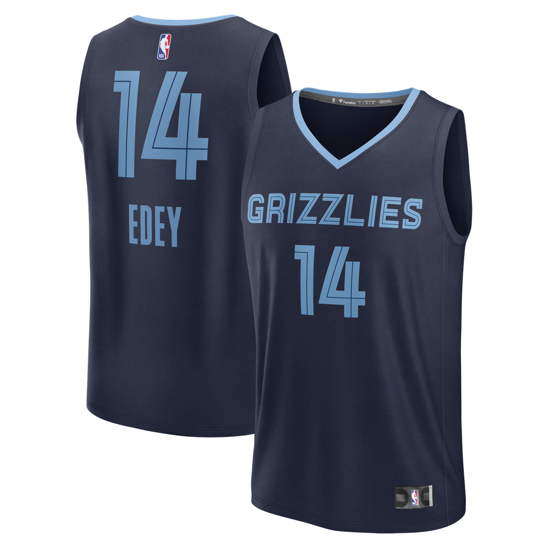 Zach Edey Memphis Grizzlies Fanatics Fast Break Replica Jersey - Icon Edition - Navy Official NBA Team Apparel Basketball Fan Gear