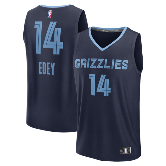 Zach Edey Memphis Grizzlies Fanatics Fast Break Replica Jersey - Icon Edition - Navy Official NBA Team Apparel Basketball Fan Gear