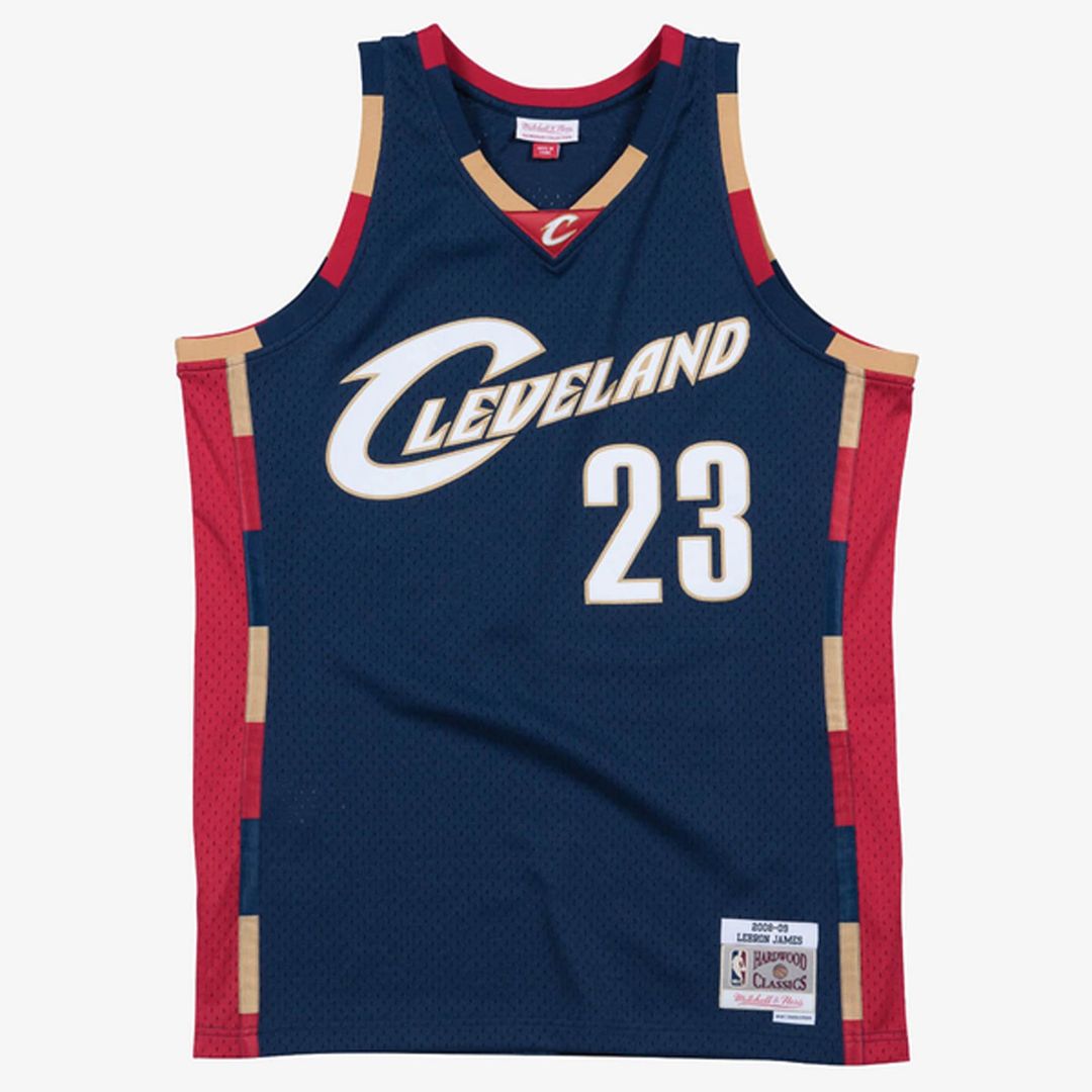 LeBron James Cleveland Cavaliers Mitchell & Ness Hardwood Classics Swingman Jersey - Navy Official NBA Team Apparel Basketball Fan Gear