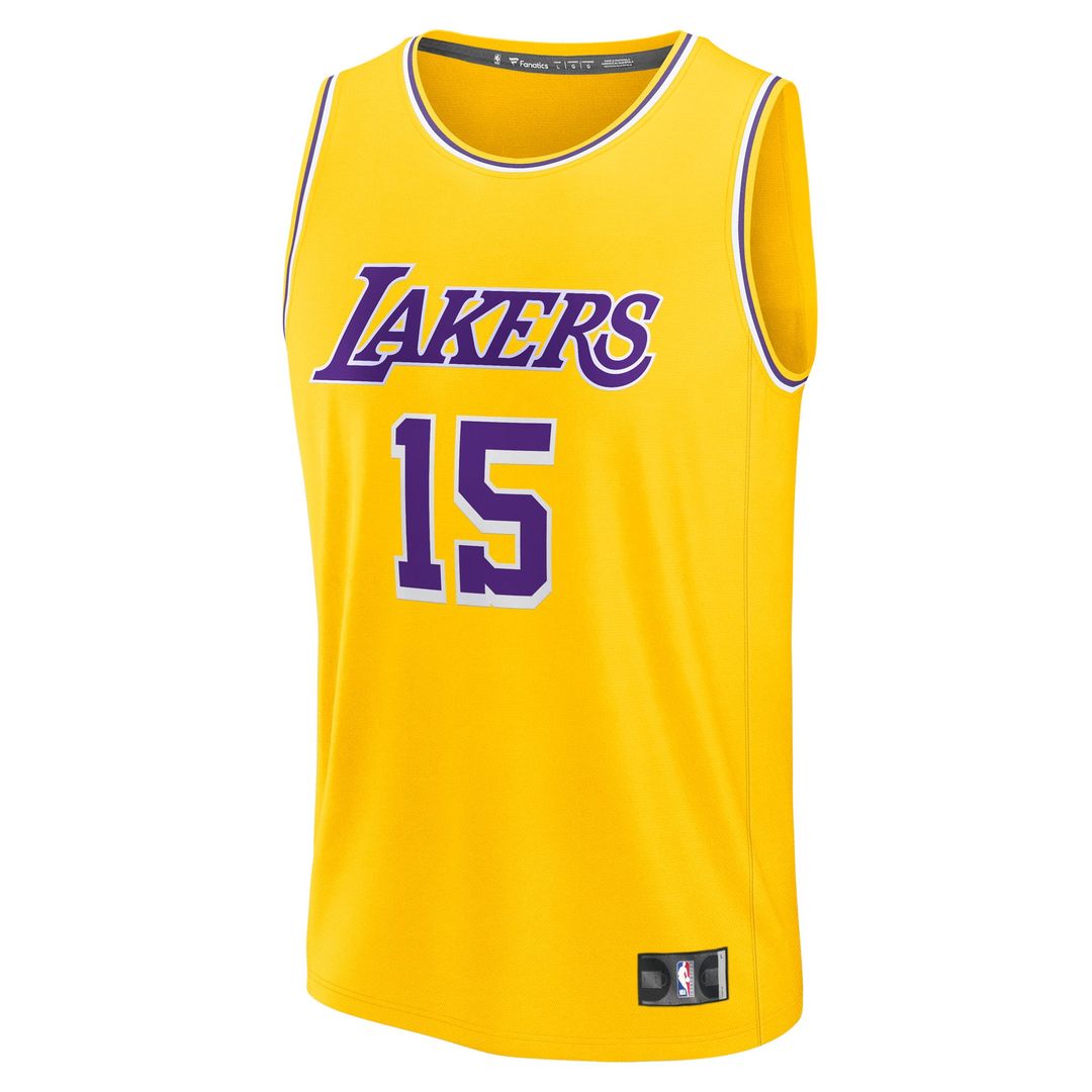 Austin Reaves Los Angeles Lakers Fanatics Fast Break Replica Jersey - Gold - Icon Edition Official NBA Team Apparel Basketball Fan Gear