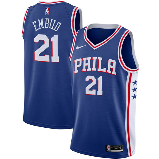 Joel Embiid Philadelphia 76ers Nike 2019/2020 Swingman Jersey - Icon Edition - Royal Official NBA Team Apparel Basketball Fan Gear