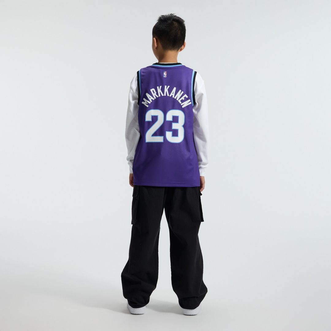 Lauri Markkanen Utah Jazz Fanatics Youth Fast Break Replica Jersey - Icon Edition - Purple Official NBA Team Apparel Basketball Fan Gear