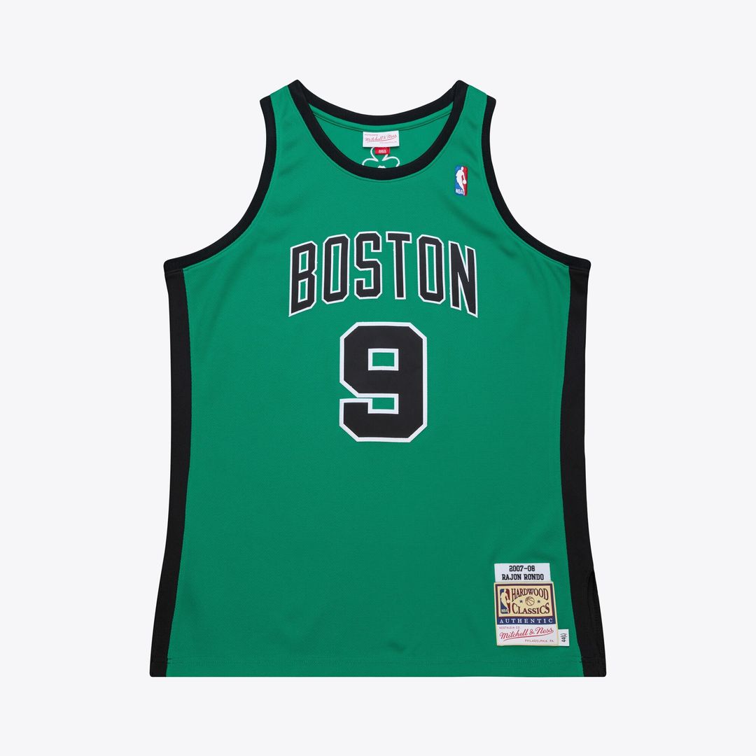 Rajon Rondo Boston Celtics Mitchell & Ness 2007-08 Hardwood Classics Authentic Jersey - Kelly Green Official NBA Team Apparel Basketball Fan Gear