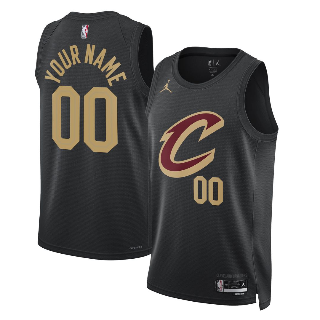 Cleveland Cavaliers Jordan Brand Unisex 2022/23 Swingman Custom Jersey - Statement Edition - Black Official NBA Team Apparel Basketball Fan Gear