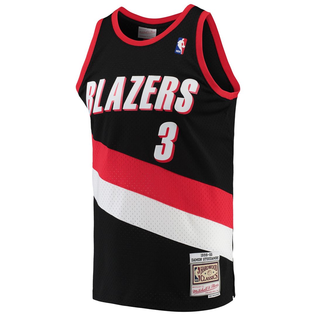 Damon Stoudamire Portland Trail Blazers Mitchell & Ness 1999/00 Hardwood Classics Swingman Jersey - Black Official NBA Team Apparel Basketball Fan Gea
