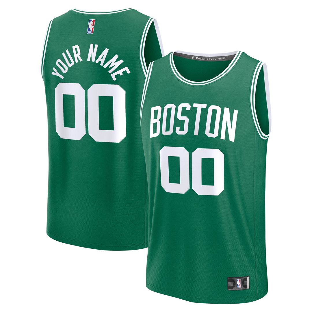 Boston Celtics Fanatics Fast Break Custom Jersey - Association Edition - White Official NBA Team Apparel Basketball Fan Gear