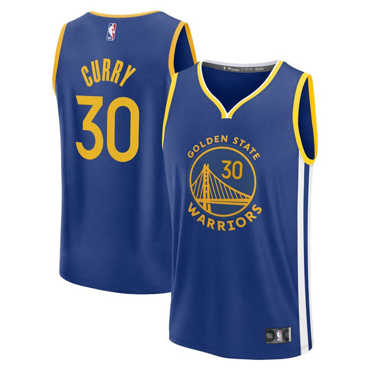 Stephen Curry Golden State Warriors Fanatics Youth Fast Break Replica Player Jersey - Icon Edition - Royal Official NBA Team Apparel Basketball Fan Ge