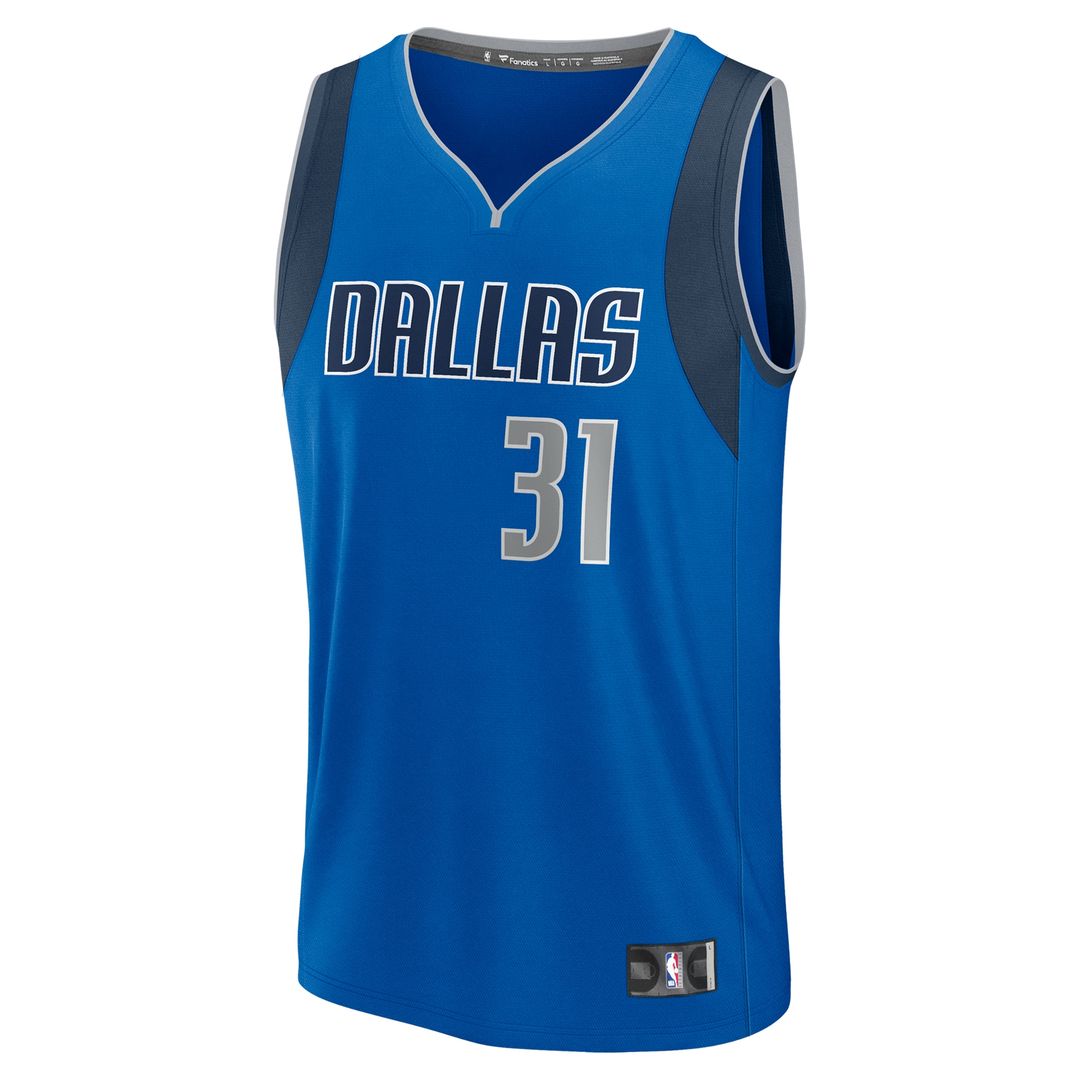Klay Thompson Dallas Mavericks Fanatics Fast Break Replica Player Jersey - Icon Edition - Blue Official NBA Team Apparel Basketball Fan Gear