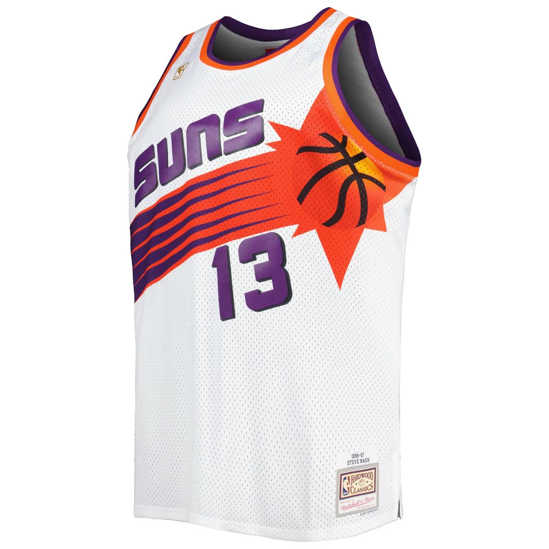 Steve Nash Phoenix Suns Mitchell & Ness Big & Tall Hardwood Classics 1996/97 Swingman Jersey - White Official NBA Team Apparel Basketball Fan Gear