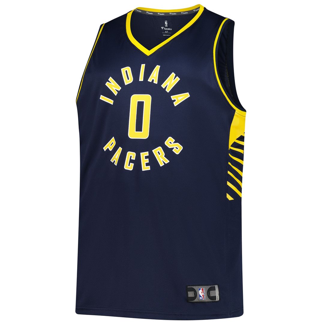 Tyrese Haliburton Indiana Pacers Fanatics Big & Tall Fast Break Jersey - Icon Edition - Navy Official NBA Team Apparel Basketball Fan Gear