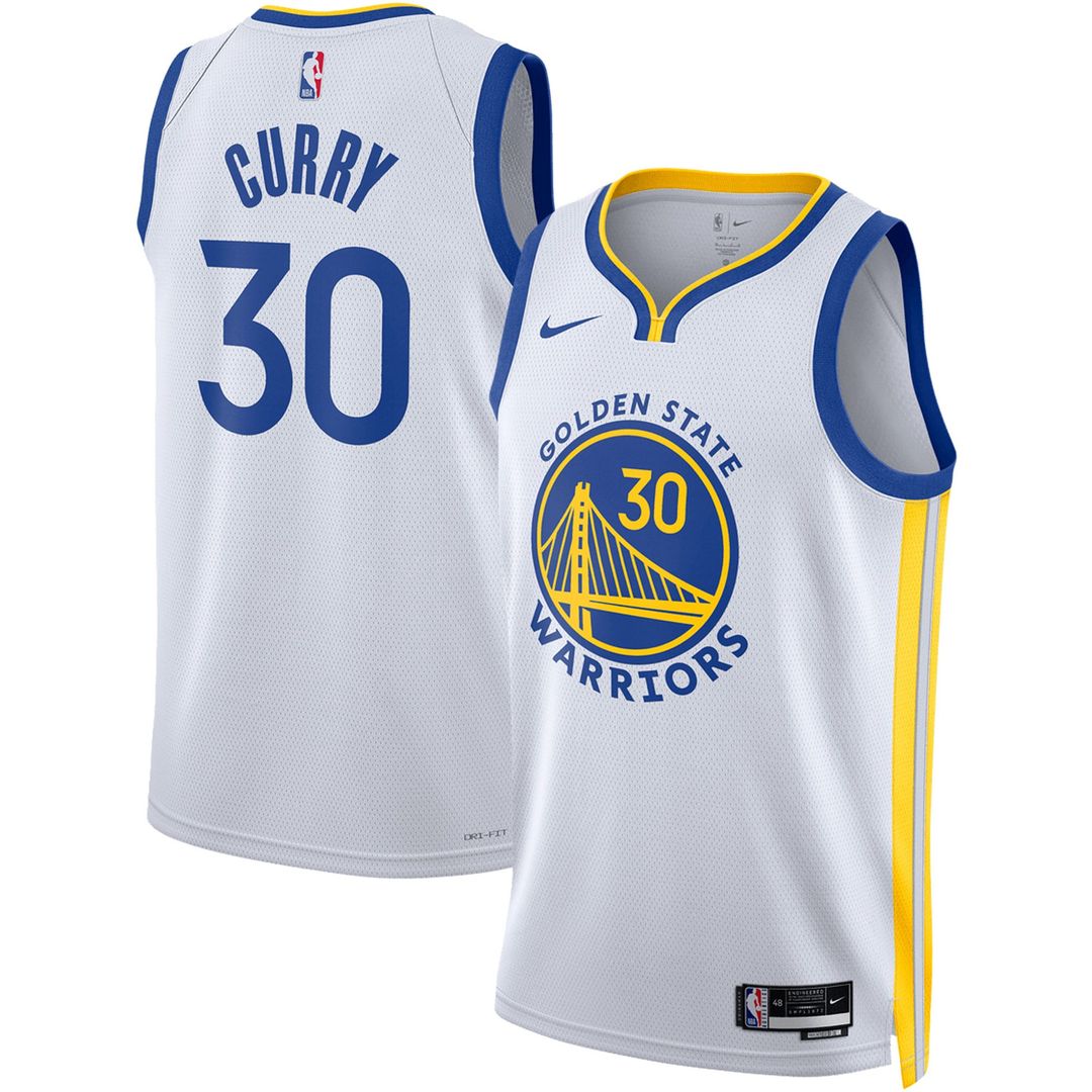 Stephen Curry Golden State Warriors Nike Unisex Swingman Jersey - Association Edition - White Official NBA Team Apparel Basketball Fan Gear