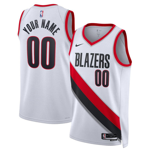 Portland Trail Blazers Nike Unisex Swingman Custom Jersey White - Association Edition Official NBA Team Apparel Basketball Fan Gear