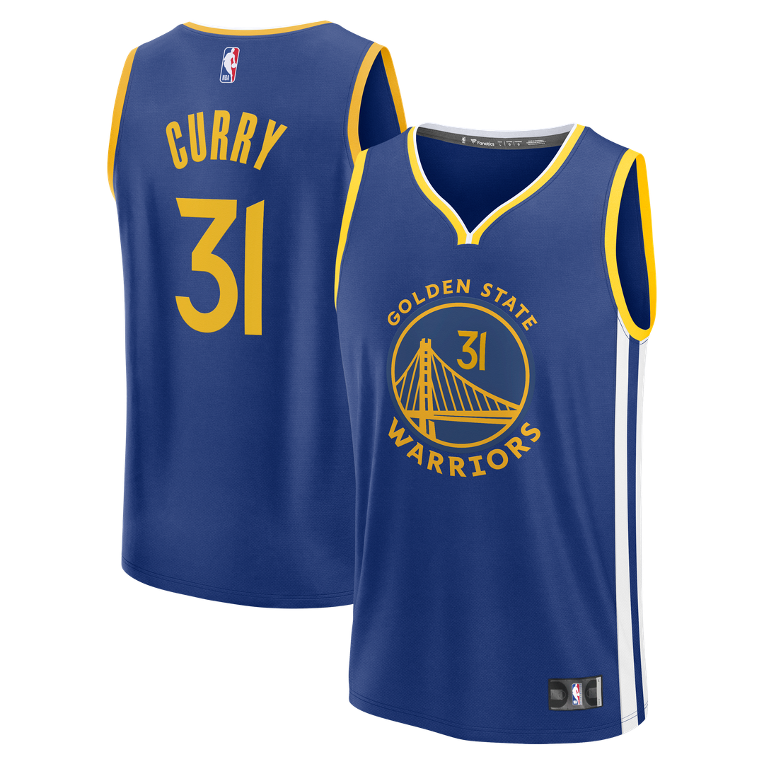 Seth Curry Golden State Warriors Fanatics Fast Break Replica Jersey - Blue - Icon Edition Official NBA Team Apparel Basketball Fan Gear