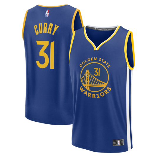 Seth Curry Golden State Warriors Fanatics Fast Break Replica Jersey - Blue - Icon Edition Official NBA Team Apparel Basketball Fan Gear