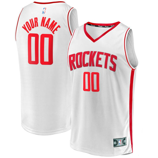 Houston Rockets Fanatics Youth Fast Break Replica Custom Jersey - Association Edition - White Official NBA Team Apparel Basketball Fan Gear