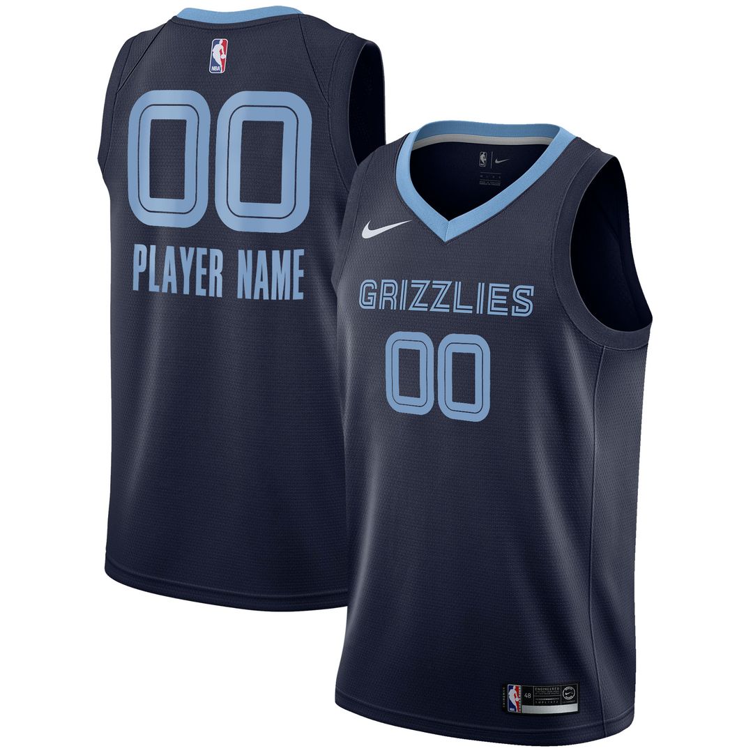 Memphis Grizzlies Nike 2020/21 Swingman Custom Jersey - Association Edition - White Official NBA Team Apparel Basketball Fan Gear
