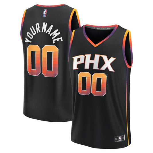 Phoenix Suns Fanatics Fast Break Custom Replica Jersey - Black - Statement Edition Official NBA Team Apparel Basketball Fan Gear