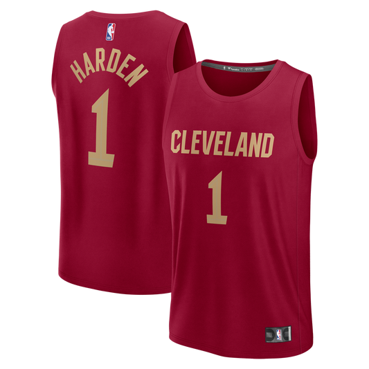 James Harden Cleveland Cavaliers Fanatics Youth Fast Break Replica Jersey - Icon Edition - Wine Official NBA Team Apparel Basketball Fan Gear