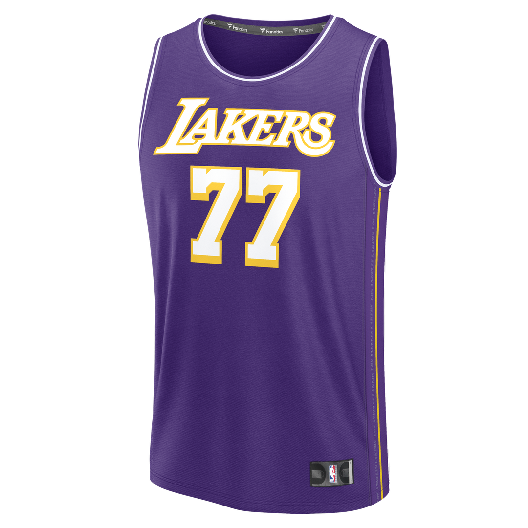 Luka Dončić Los Angeles Lakers Fanatics Youth Fast Break Jersey - Statement Edition - Purple Official NBA Team Apparel Basketball Fan Gear