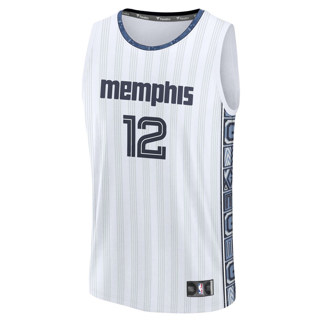 Ja Morant Memphis Grizzlies Fanatics 2025/26 City Edition Fast Break Jersey - White Official NBA Team Apparel Basketball Fan Gear
