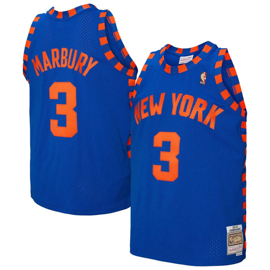 Stephon Marbury New York Knicks Mitchell & Ness 2005/06 Hardwood Classics Swingman Jersey - Blue Official NBA Team Apparel Basketball Fan Gear