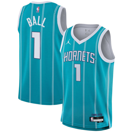 LaMelo Ball Charlotte Hornets Nike Youth Swingman Jersey - Icon Edition - Teal Official NBA Team Apparel Basketball Fan Gear
