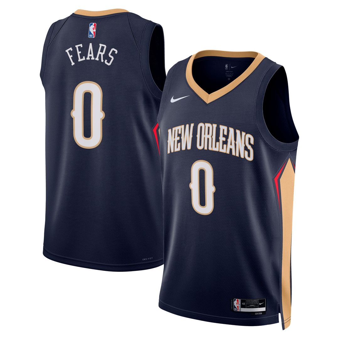 Jeremiah Fears New Orleans Pelicans Nike Unisex Swingman Player Jersey - Icon Edition - Navy Official NBA Team Apparel Basketball Fan Gear