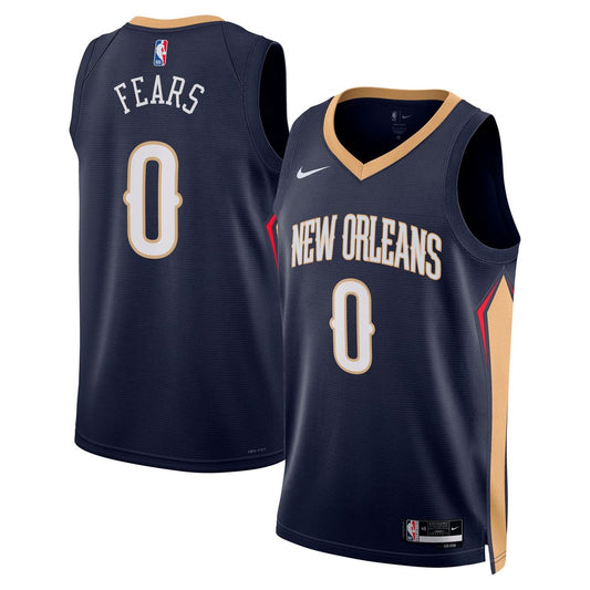 Jeremiah Fears New Orleans Pelicans Nike Unisex Swingman Player Jersey - Icon Edition - Navy Official NBA Team Apparel Basketball Fan Gear