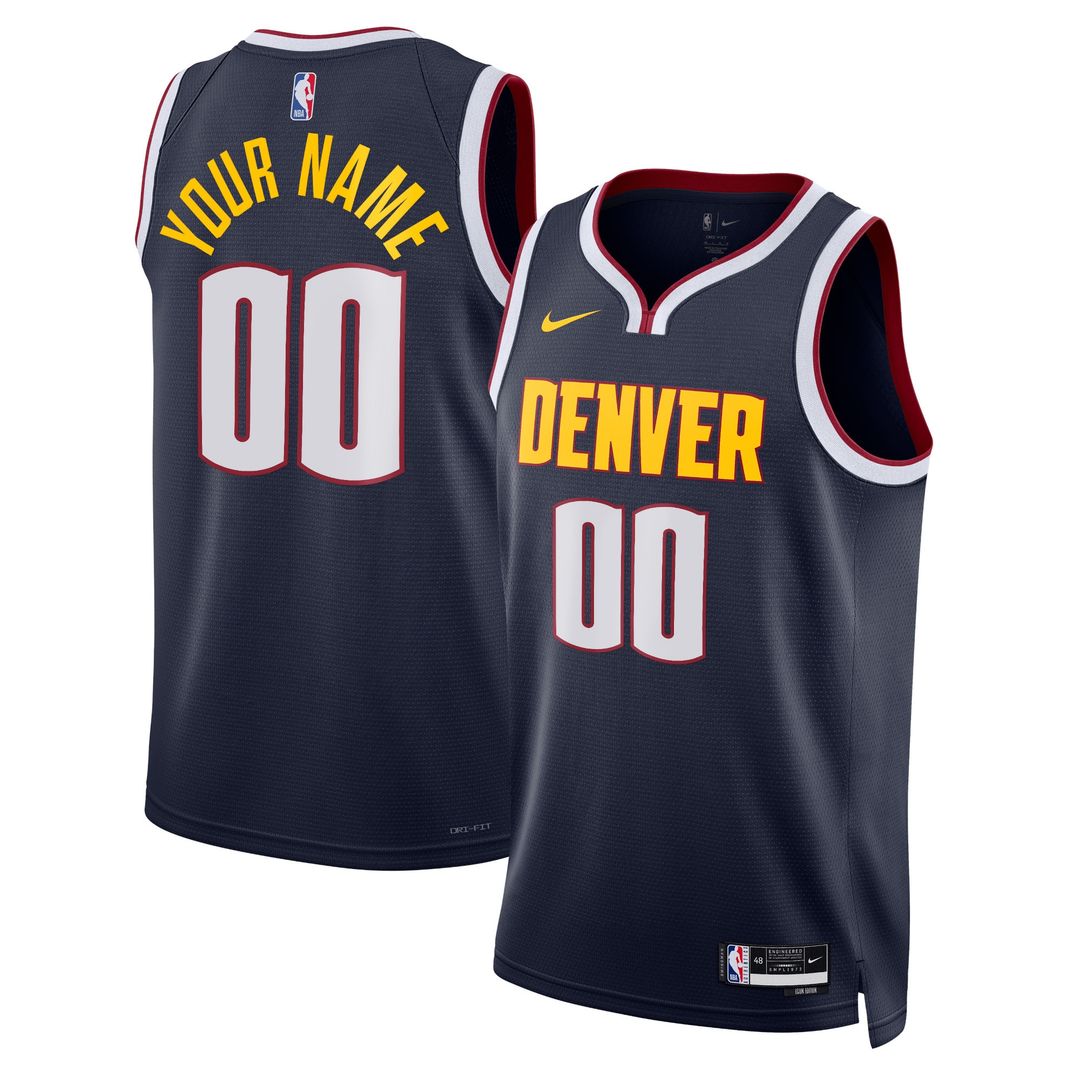 Denver Nuggets Nike Unisex Swingman Custom Jersey White - Association Edition Official NBA Team Apparel Basketball Fan Gear