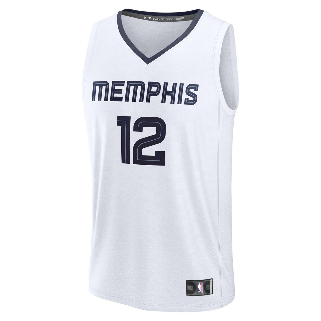 Ja Morant Memphis Grizzlies Fanatics Fast Break Replica Player Jersey - Association Edition - White Official NBA Team Apparel Basketball Fan Gear