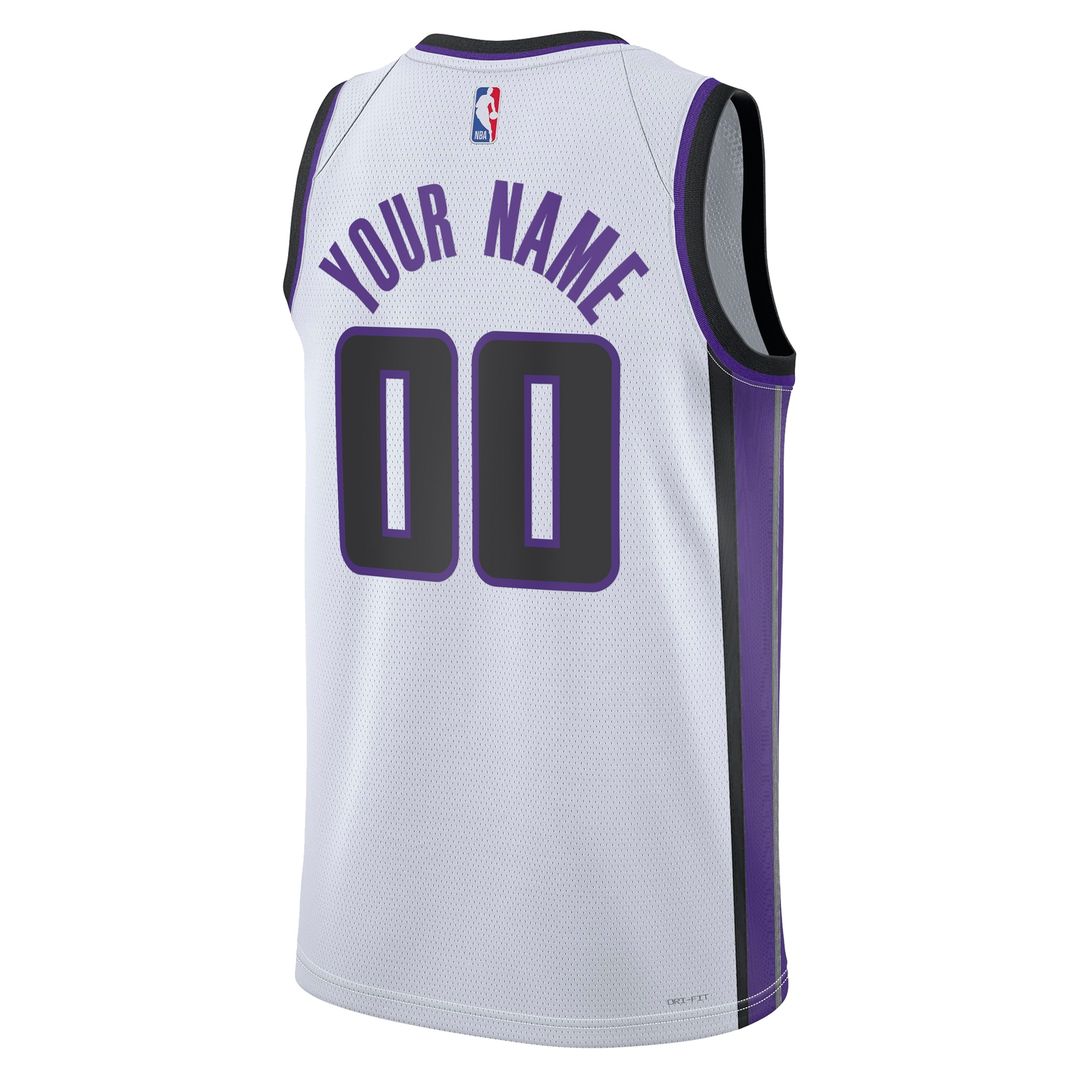 Sacramento Kings Nike Unisex Swingman Custom Jersey - Association Edition - White Official NBA Team Apparel Basketball Fan Gear