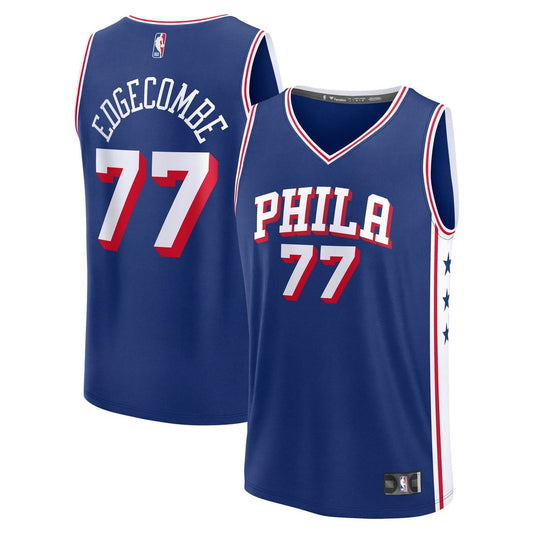 V. J. Edgecombe Philadelphia 76ers Fanatics Youth 2025 NBA Draft First Round Pick Fast Break Replica Jersey - Icon Edition - Royal Official NBA Team A
