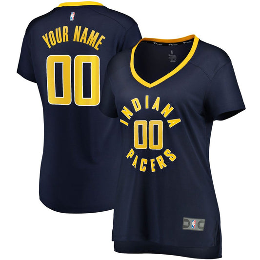 Indiana Pacers Fanatics Women's Fast Break Custom Jersey Navy - Icon Edition Official NBA Team Apparel Basketball Fan Gear