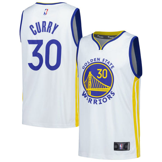 Stephen Curry Golden State Warriors Fanatics Fast Break Replica Player Jersey - Association Edition - White Official NBA Team Apparel Basketball Fan G