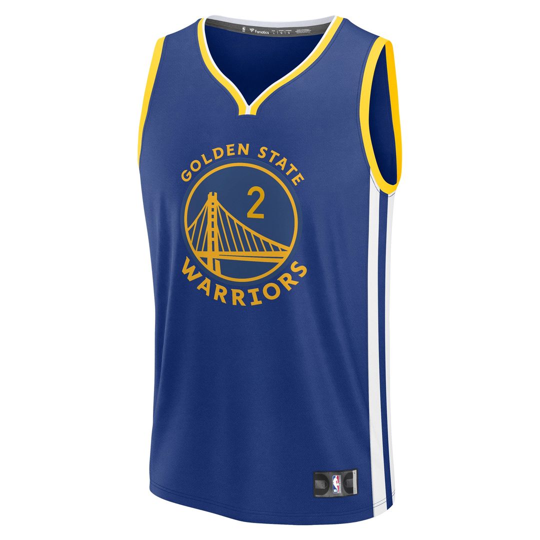 Brandin Podziemski Golden State Warriors Fanatics Fast Break Replica Player Jersey - Icon Edition - Royal Official NBA Team Apparel Basketball Fan Gea