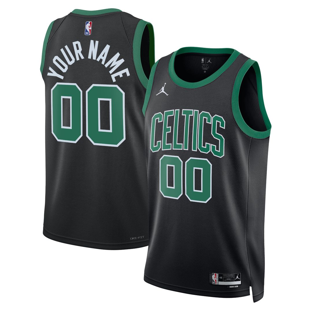 Boston Celtics Jordan Brand Unisex 2022/23 Swingman Custom Jersey - Statement Edition - Black Official NBA Team Apparel Basketball Fan Gear