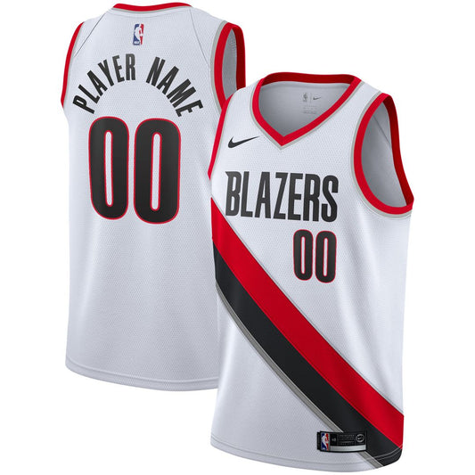 Portland Trail Blazers Nike 2020/21 Swingman Custom Jersey - Association Edition - White Official NBA Team Apparel Basketball Fan Gear