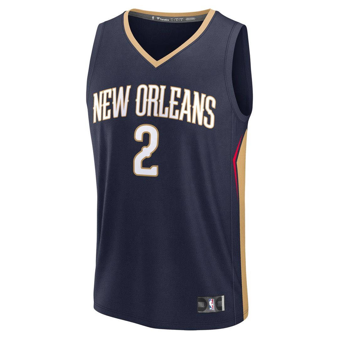 Herbert Jones New Orleans Pelicans Fanatics Fast Break Replica Player Jersey - Icon Edition - Navy Official NBA Team Apparel Basketball Fan Gear