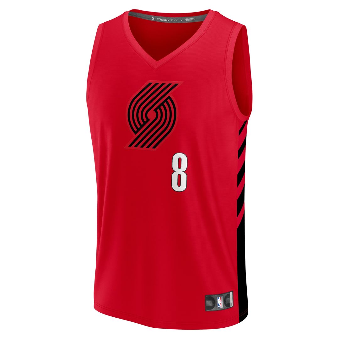 Deni Avdija Portland Trail Blazers Fanatics Fast Break Player Jersey - Statement Edition - Red Official NBA Team Apparel Basketball Fan Gear