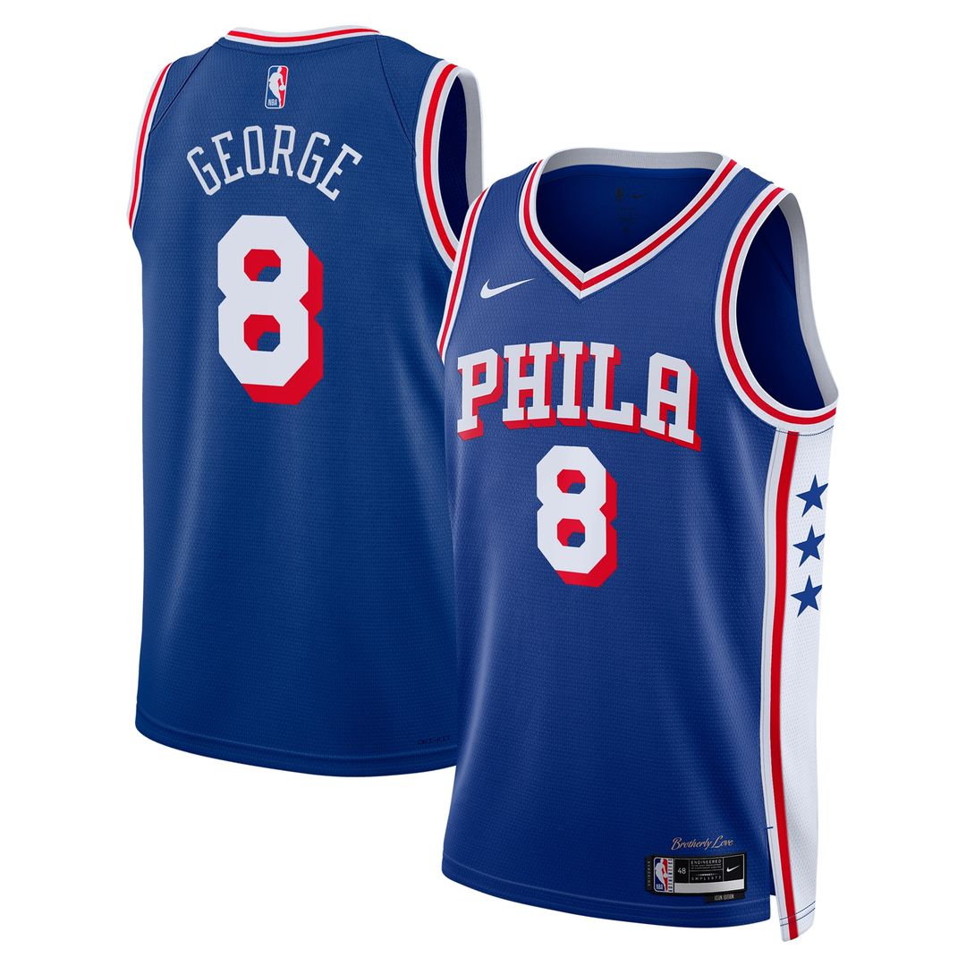 Paul George Philadelphia 76ers Nike Unisex 2024 Offseason Addition Nike Swingman Jersey - Royal Official NBA Team Apparel Basketball Fan Gear