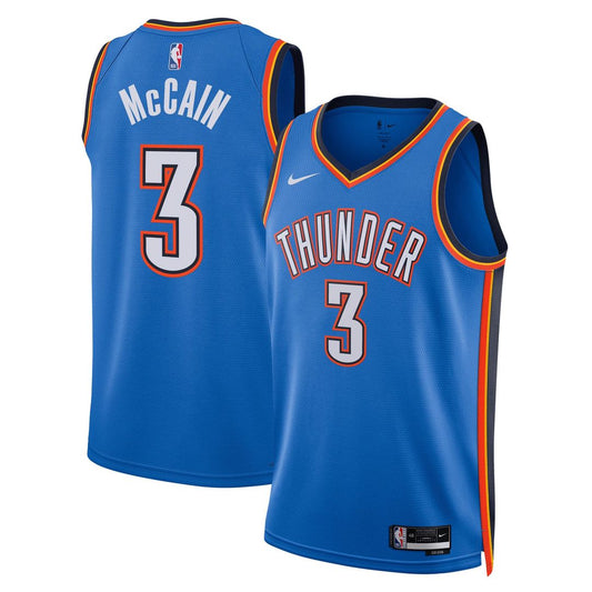 Jared McCain Oklahoma City Thunder Nike Unisex Swingman Jersey - Icon Edition - Blue Official NBA Team Apparel Basketball Fan Gear