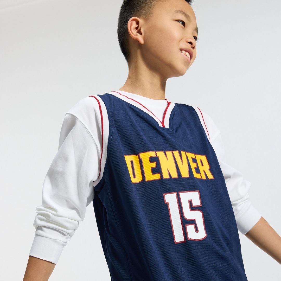 Nikola Jokic Denver Nuggets Fanatics Youth Fast Break Replica Player Jersey - Icon Edition - Navy Official NBA Team Apparel Basketball Fan Gear